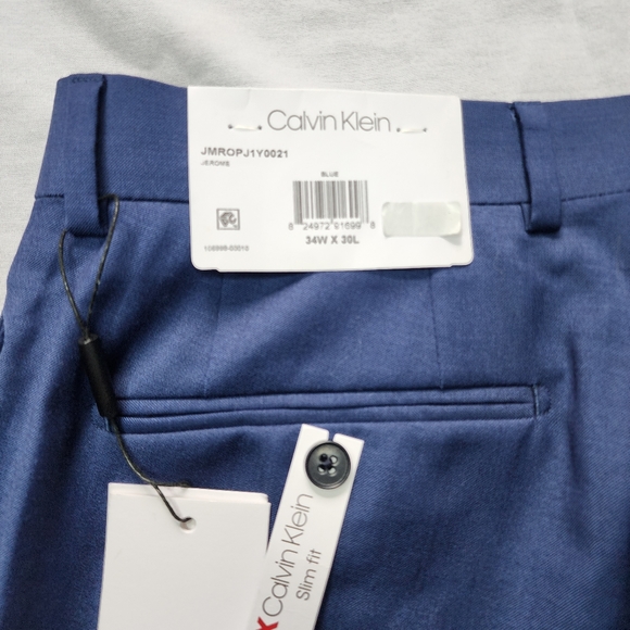 CALVIN KLEIN Blue Jerome Slim Fit Pant. NWT. - Picture 6 of 9
